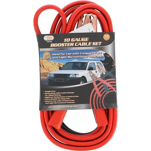 12' 10 GAUGE BOOSTER CABLES