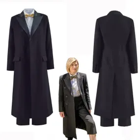 ACcosplay 13th Doctor Black Coat Doctor Who 13th Doctor Coat Jodie Whittaker Cosplay Outfit