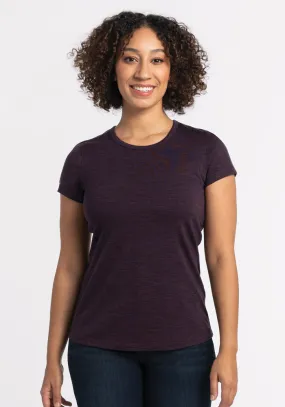 Addie Short Sleeve Crew - Deep Plum