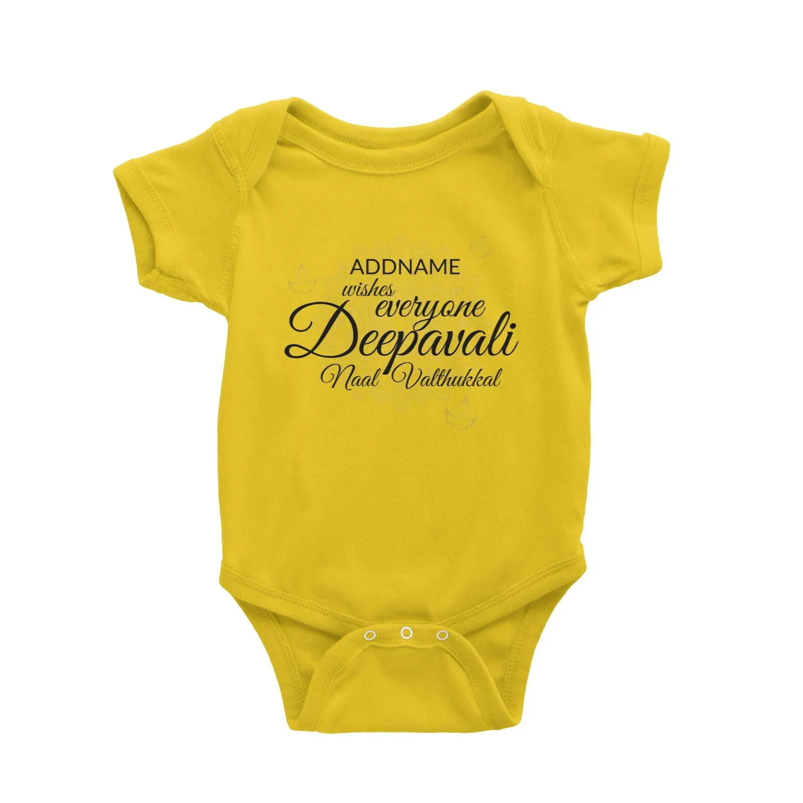 Addname Wishes Everyone Deepavali with Mandala Baby Romper