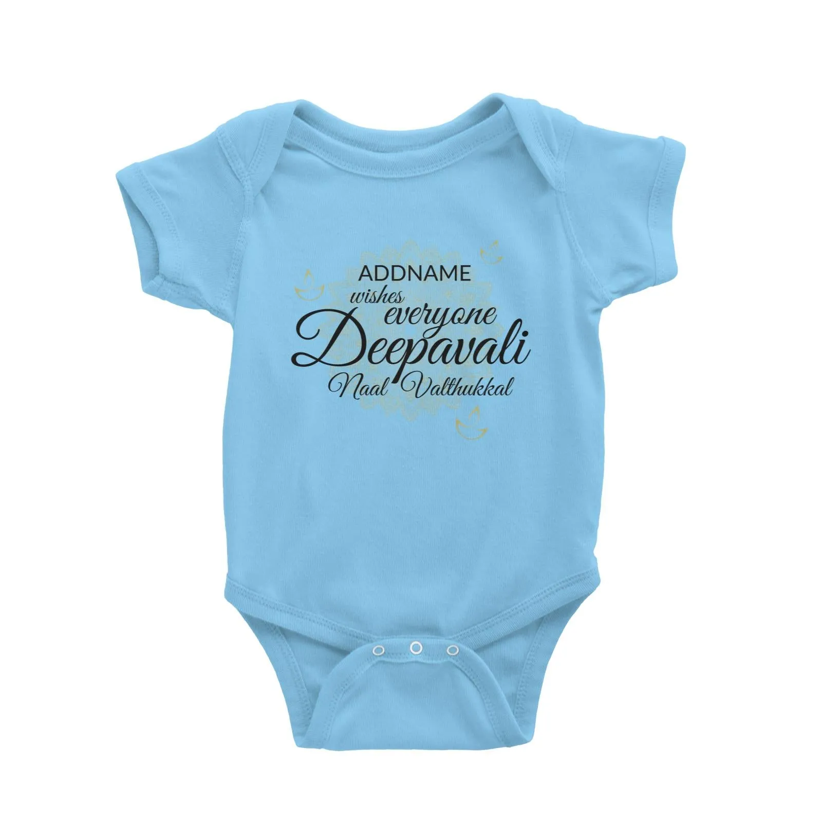 Addname Wishes Everyone Deepavali with Mandala Baby Romper