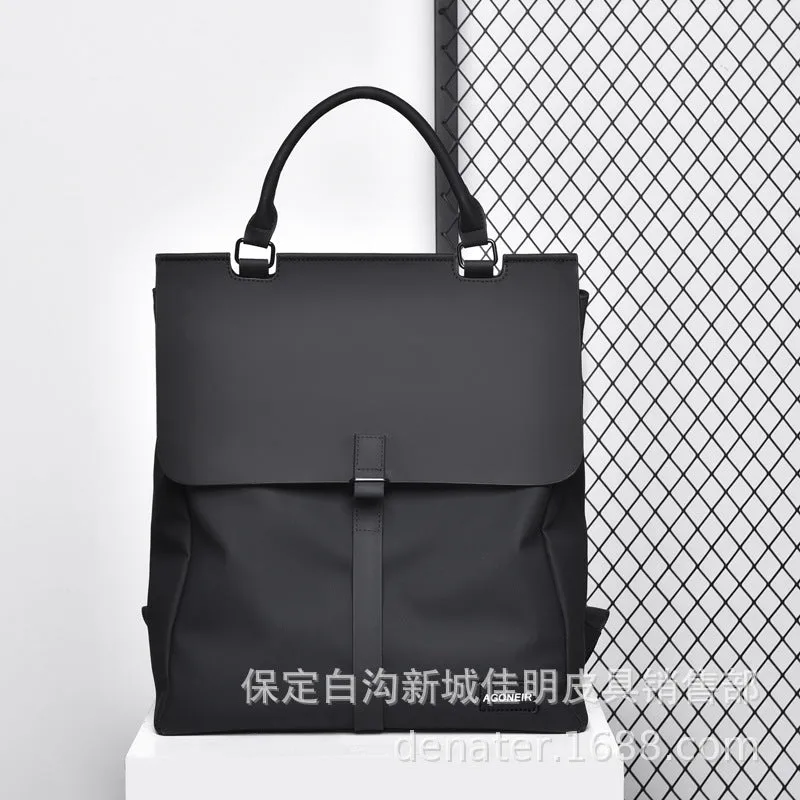 Agoneir New Men's Casual Backpack Business Handbag Computer Bag Simple Commute Trendy Factory