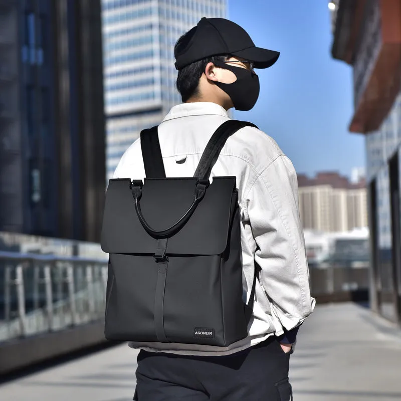 Agoneir New Men's Casual Backpack Business Handbag Computer Bag Simple Commute Trendy Factory