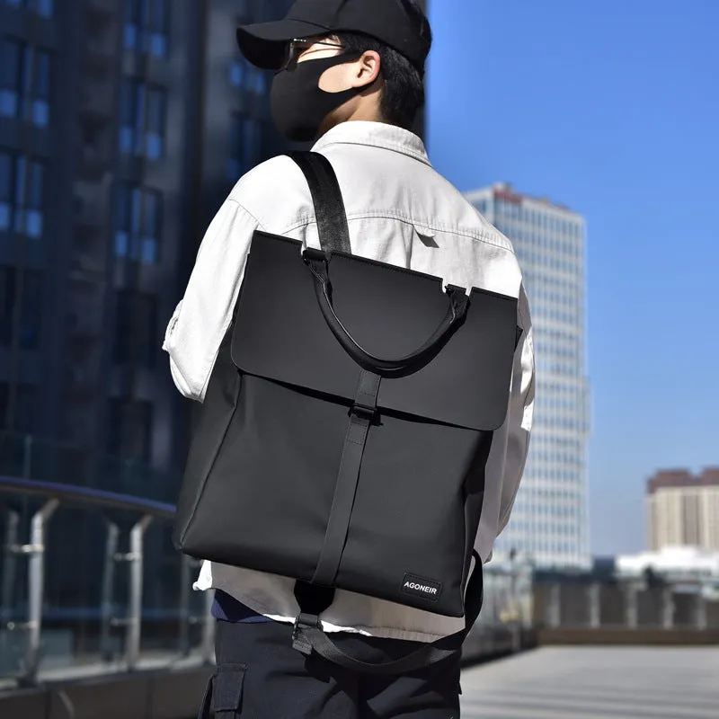 Agoneir New Men's Casual Backpack Business Handbag Computer Bag Simple Commute Trendy Factory