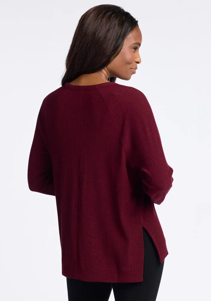 Ainsley Sweater - Cranberry Melange