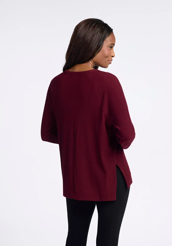 Ainsley Sweater - Cranberry Melange