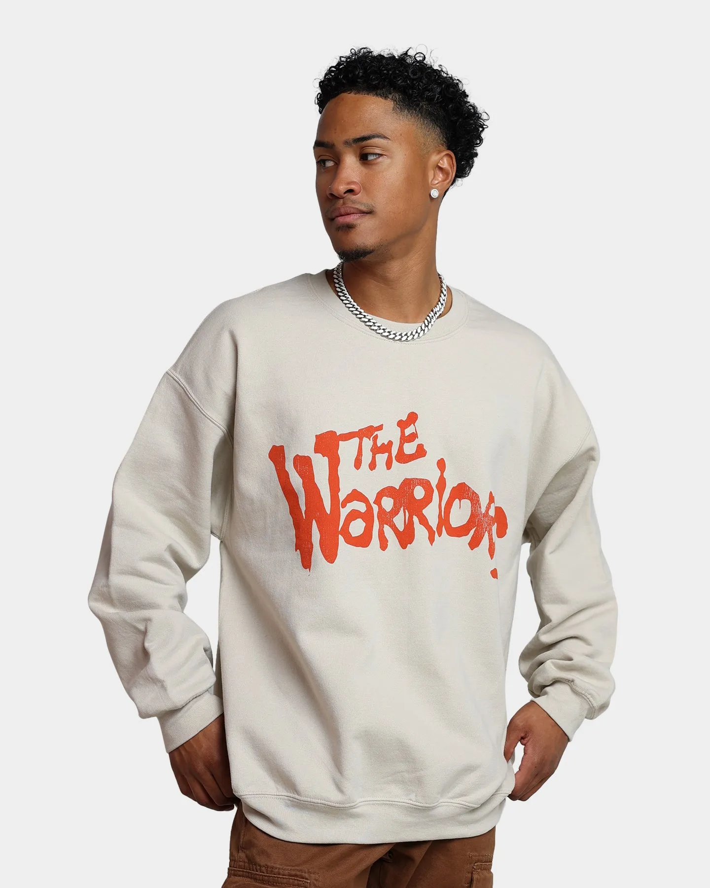 American Thrift X The Warriors Poster Crewneck Stone