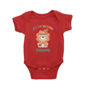 Animal Tribal Birthday Theme Lion Addname Baby Romper