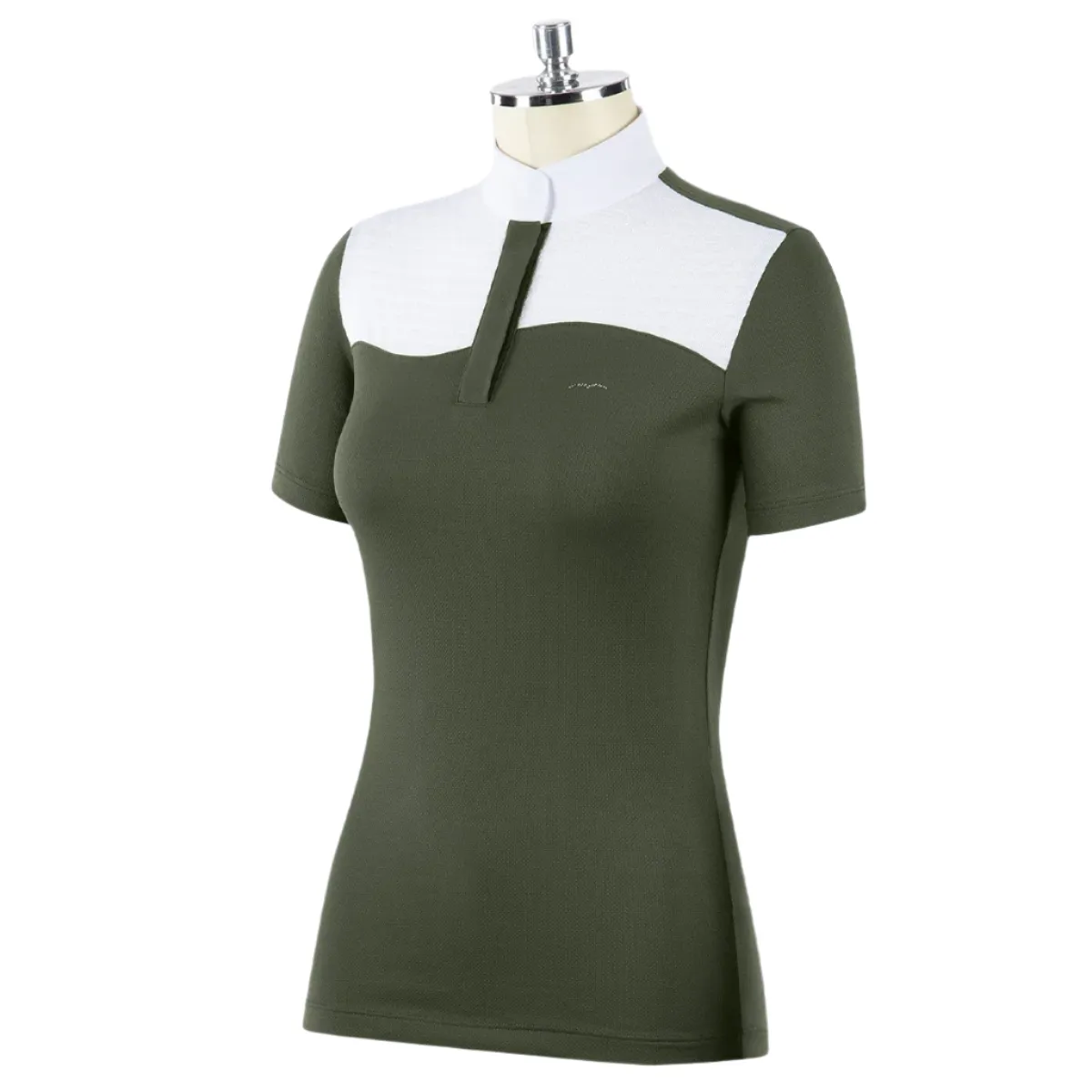 Animo Italia Bethany Woman's Short Sleeve Show Shirt, Forest Green