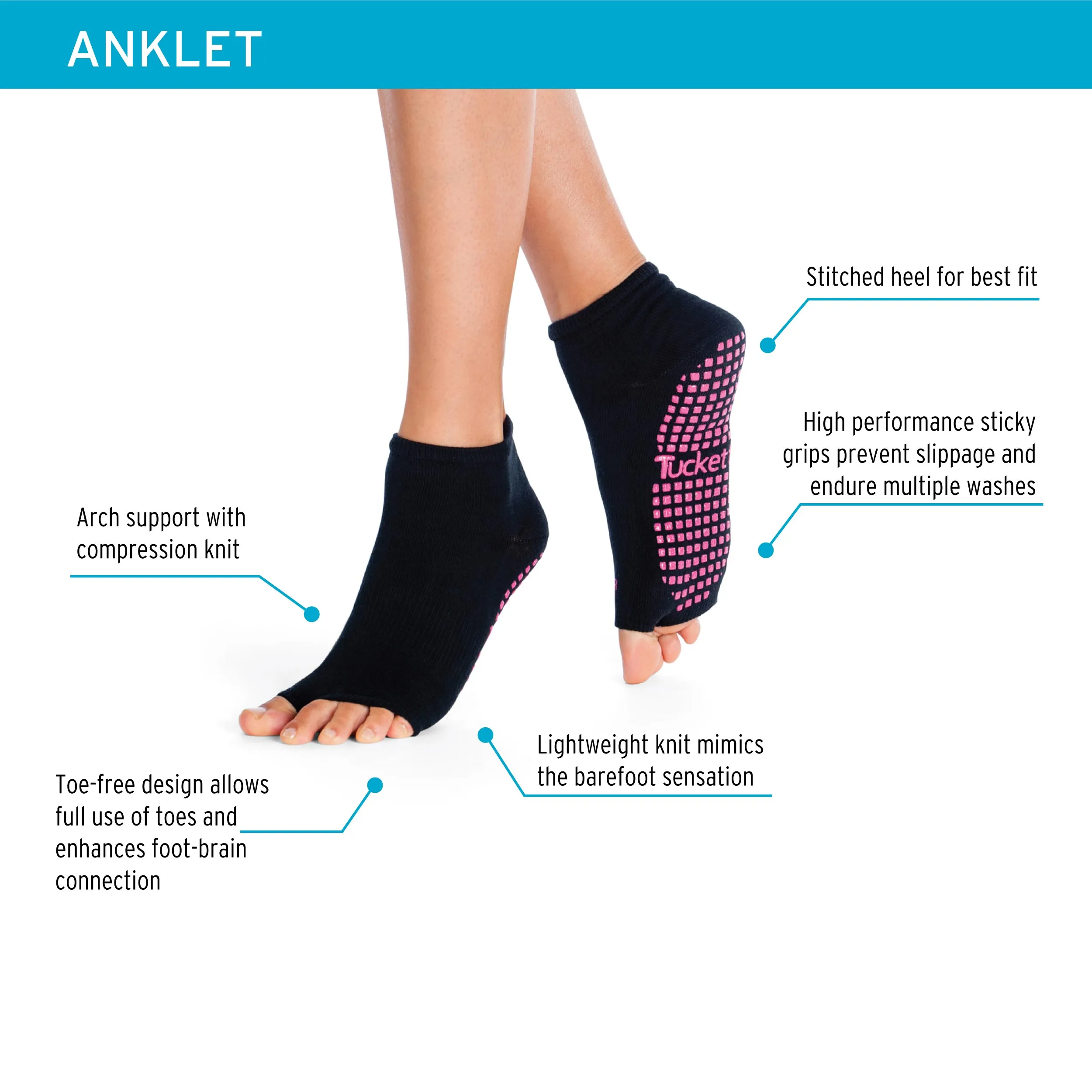 Anklet - Sparkling Rouge - Grip Socks