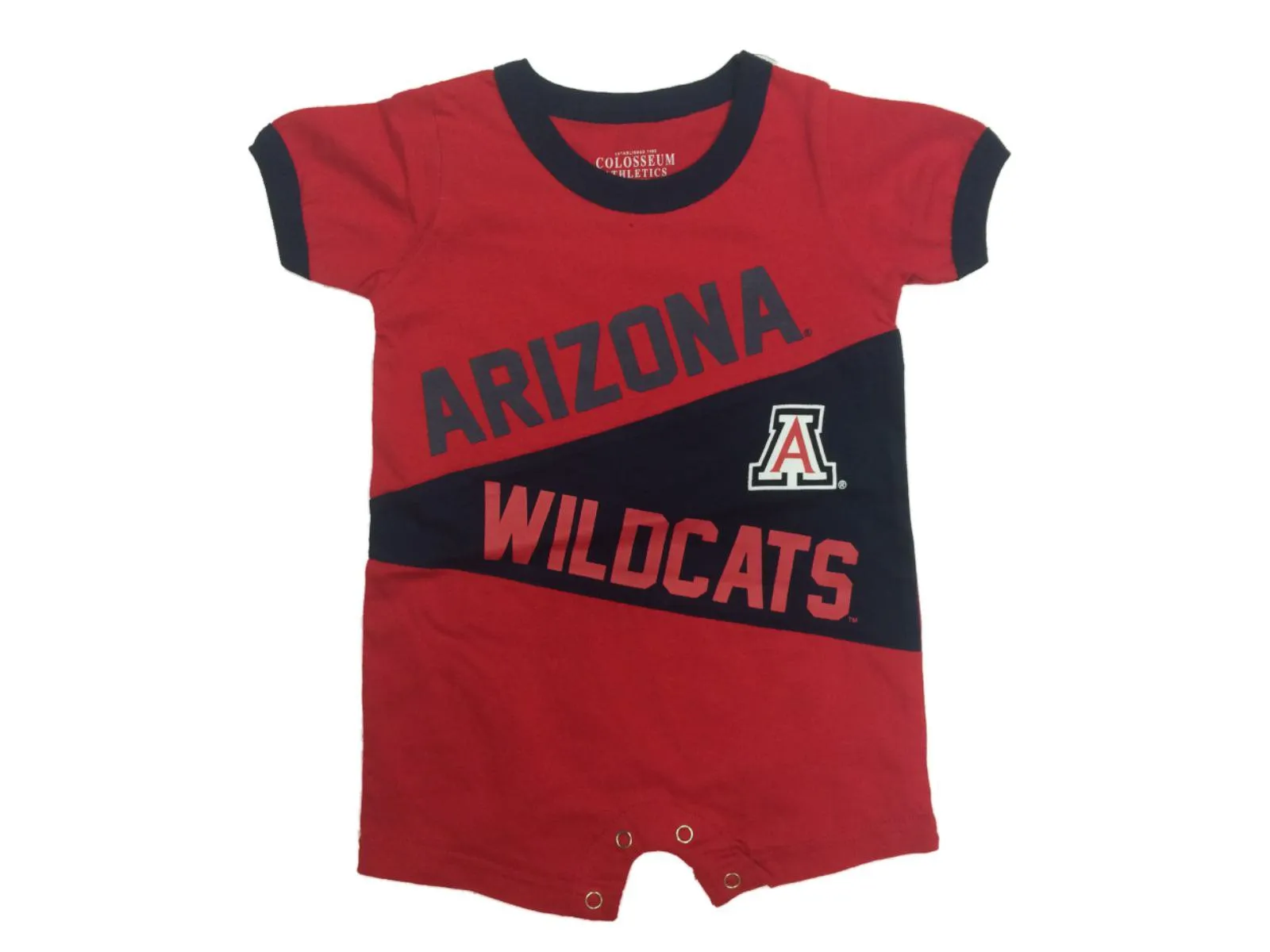 Arizona Wildcats Colosseum Infant Boy's Red & Navy Romper & Bib Set (6-12M)