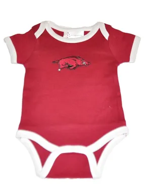 Arkansas Razorbacks TFA Infant Baby Lap Shoulder Ringer Romper One Piece Outfit