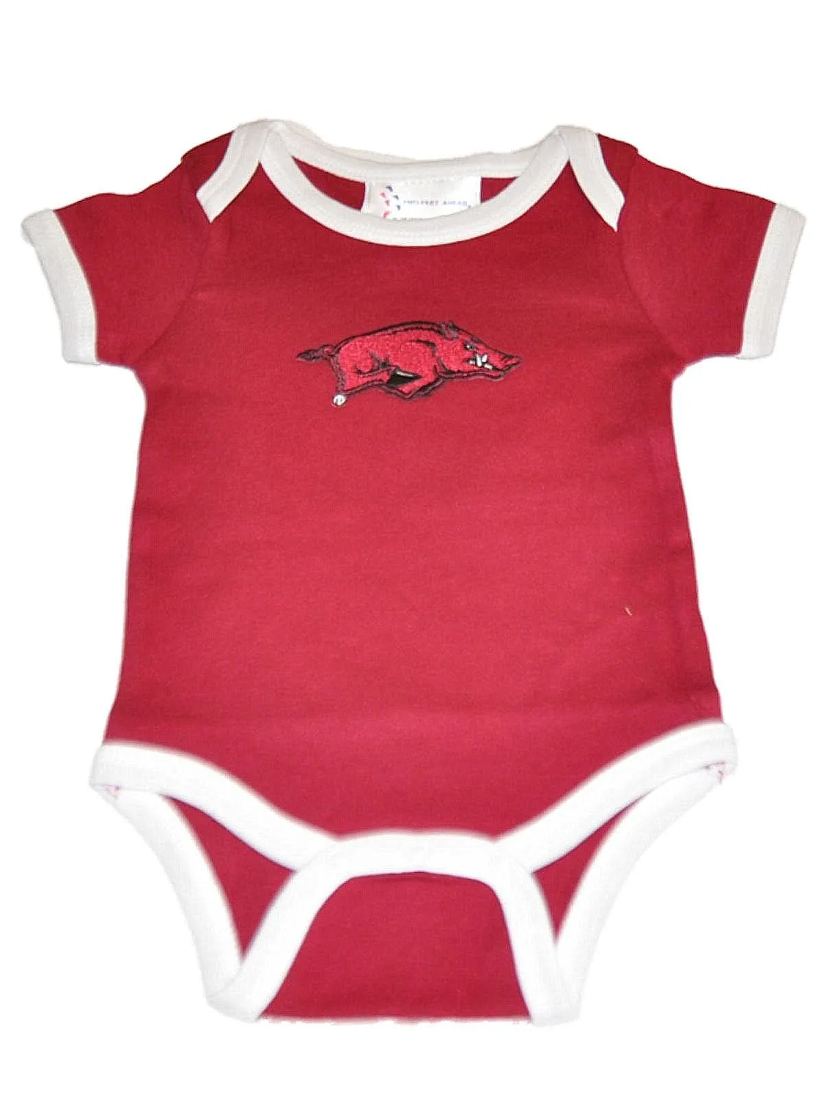 Arkansas Razorbacks TFA Infant Baby Lap Shoulder Ringer Romper One Piece Outfit