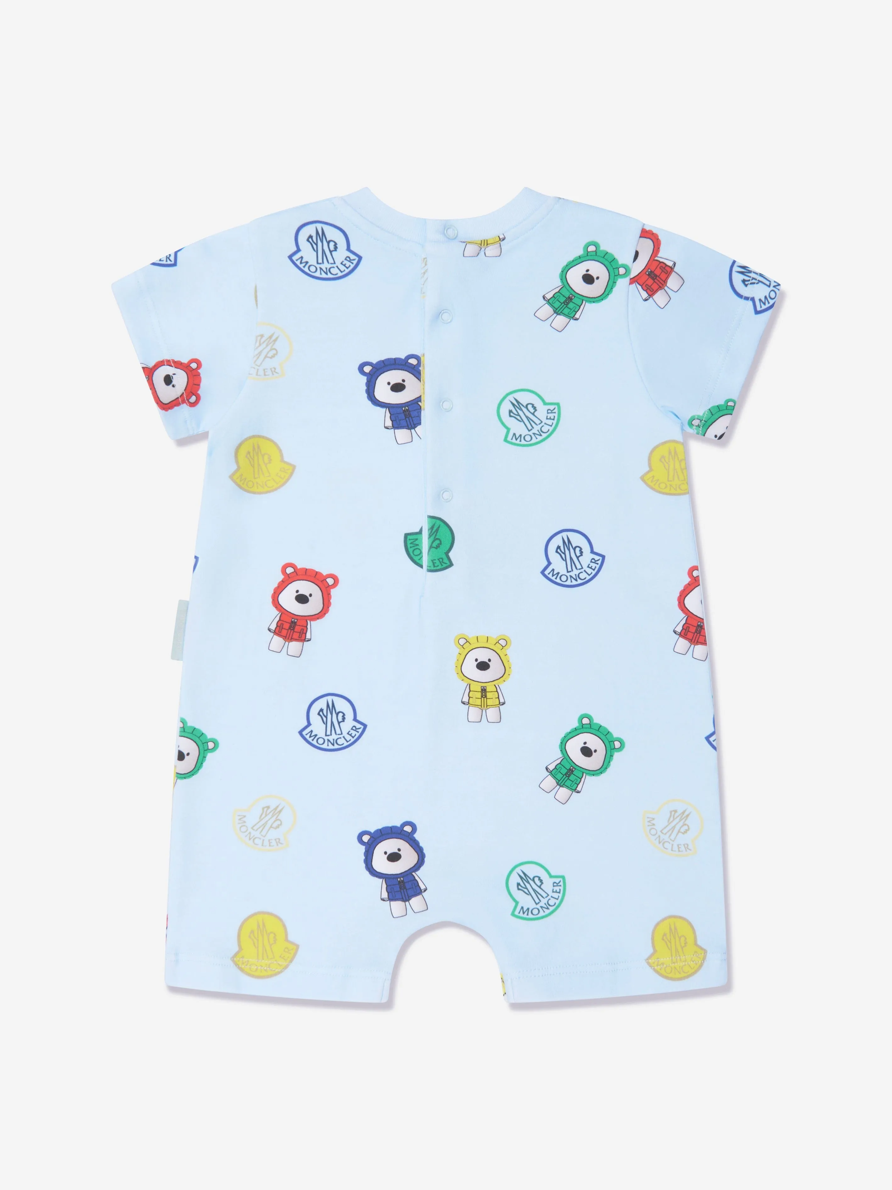 Baby Boys Bear Print Romper in Blue