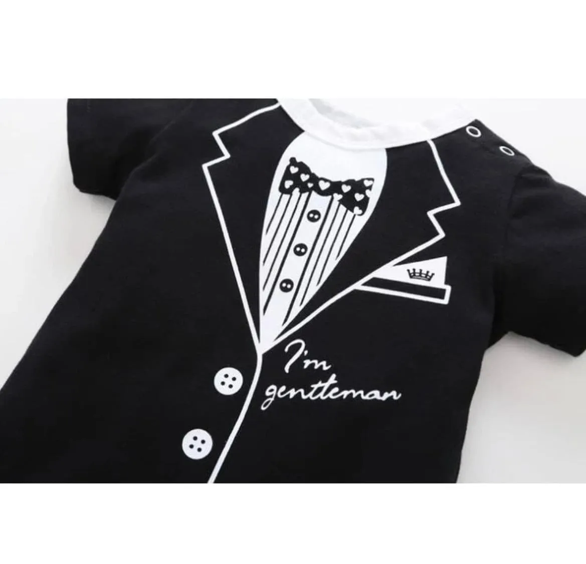 Baby Tuxedo Onesie - Black