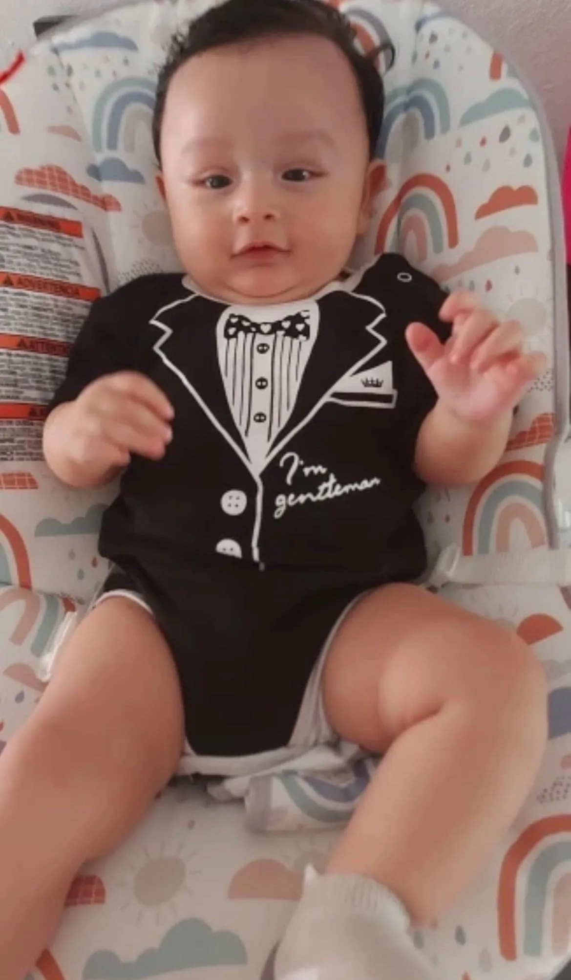 Baby Tuxedo Onesie - Black