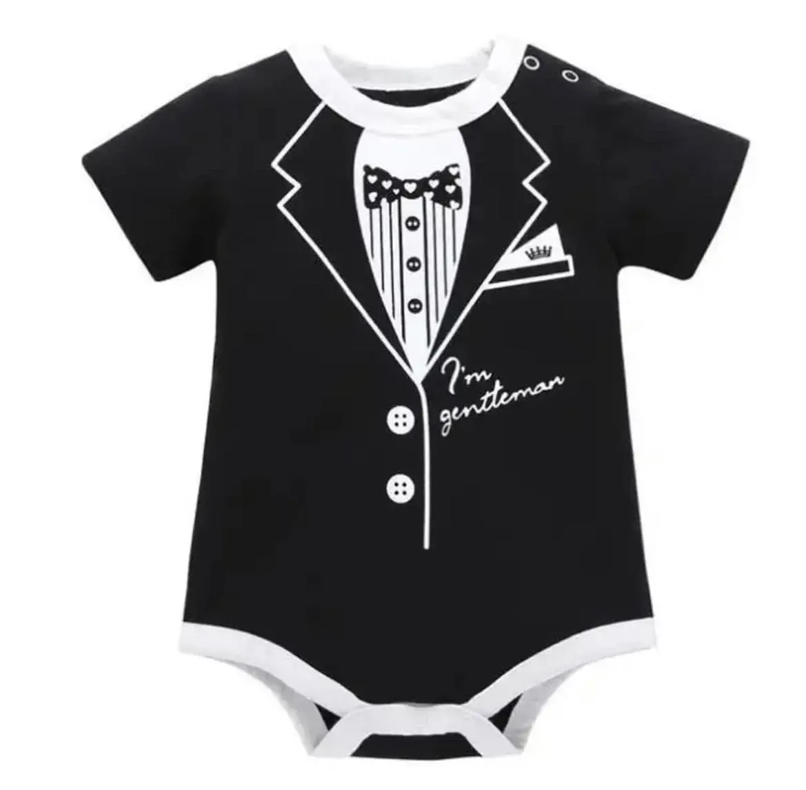 Baby Tuxedo Onesie - Black