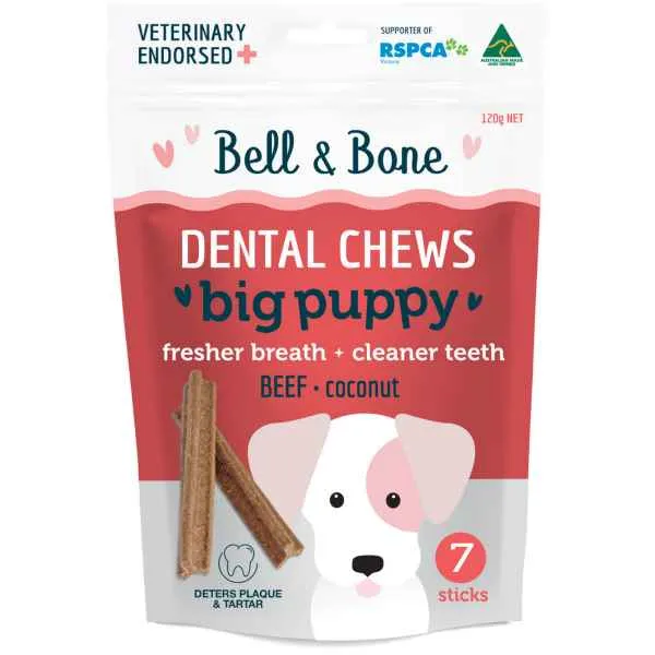 Bell & Bone Big Puppy Dental Chews - Beef