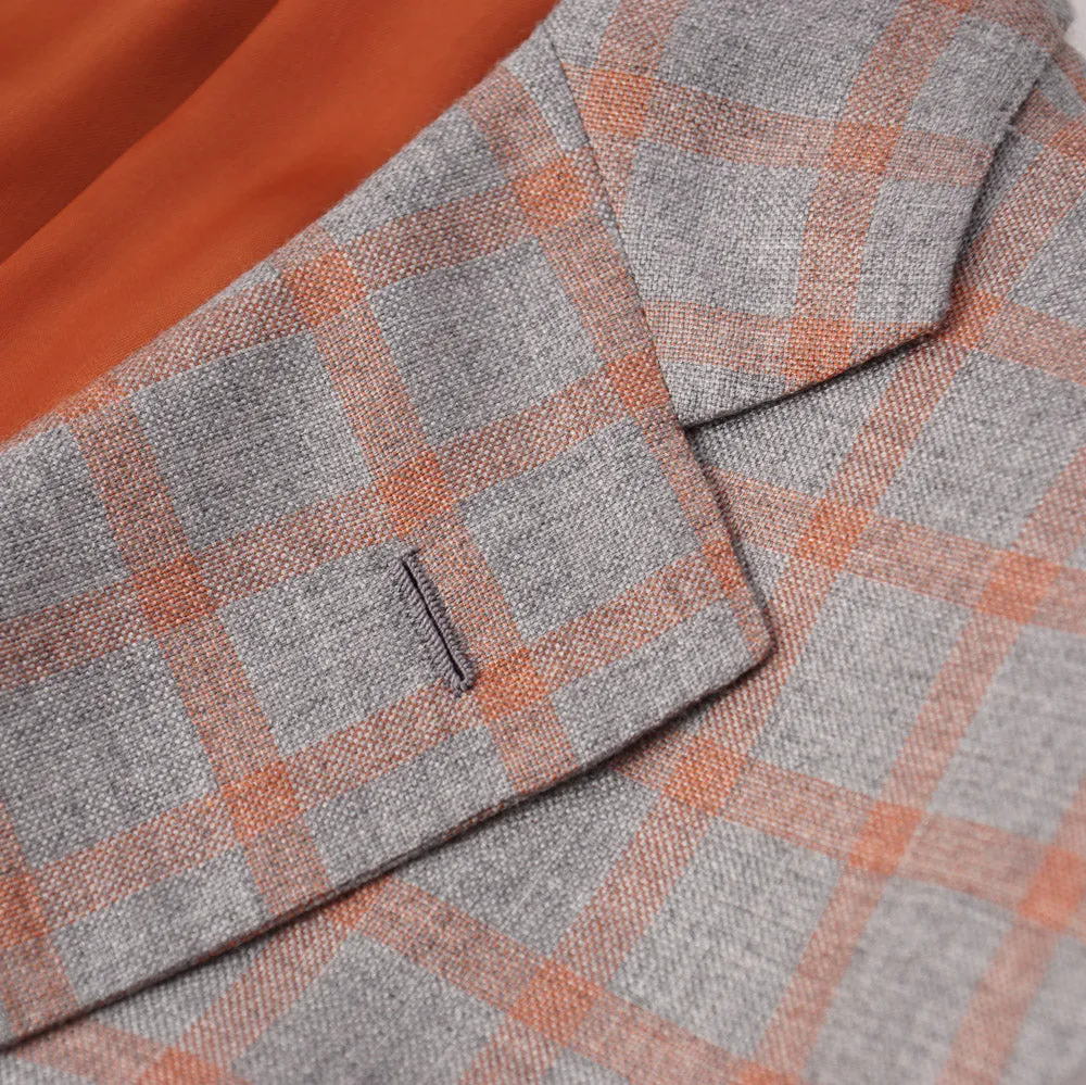 Belvest Gray Check Cashmere-Silk Sport Coat