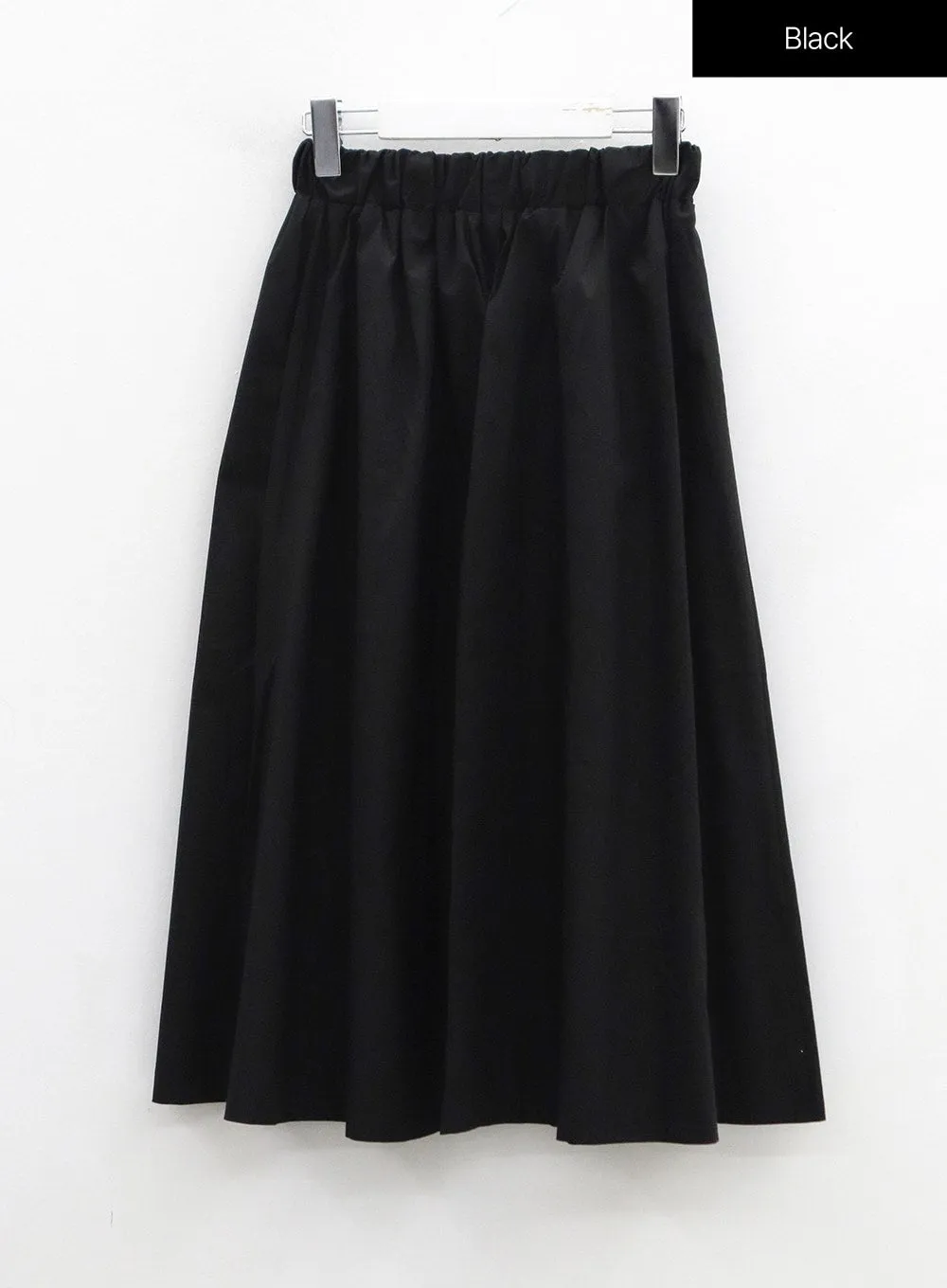 Bending Pleated Long Skirt OO19