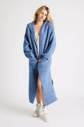   Beryll Adina Cashmere Blend Coat with Hood | Juicy Blue