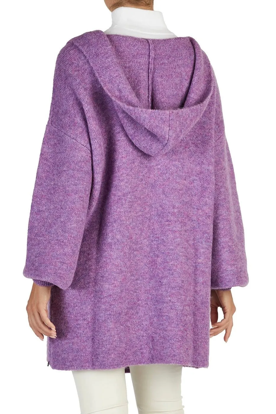   Beryll Cashmere Cropped Coat with Hood | Lilac