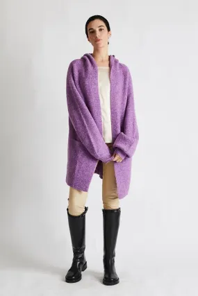   Beryll Cashmere Cropped Coat with Hood | Lilac