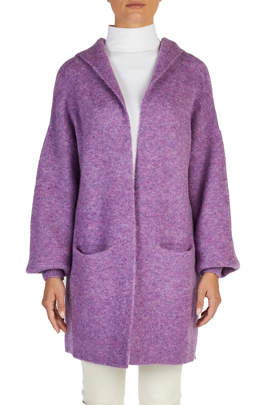   Beryll Cashmere Cropped Coat with Hood | Lilac