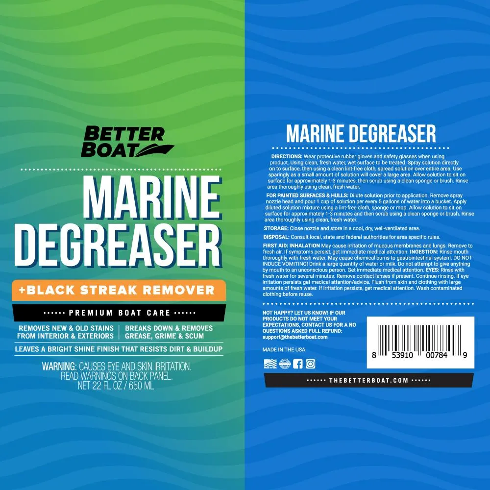 Better Boat Marine Degreaser Black Streak Remover