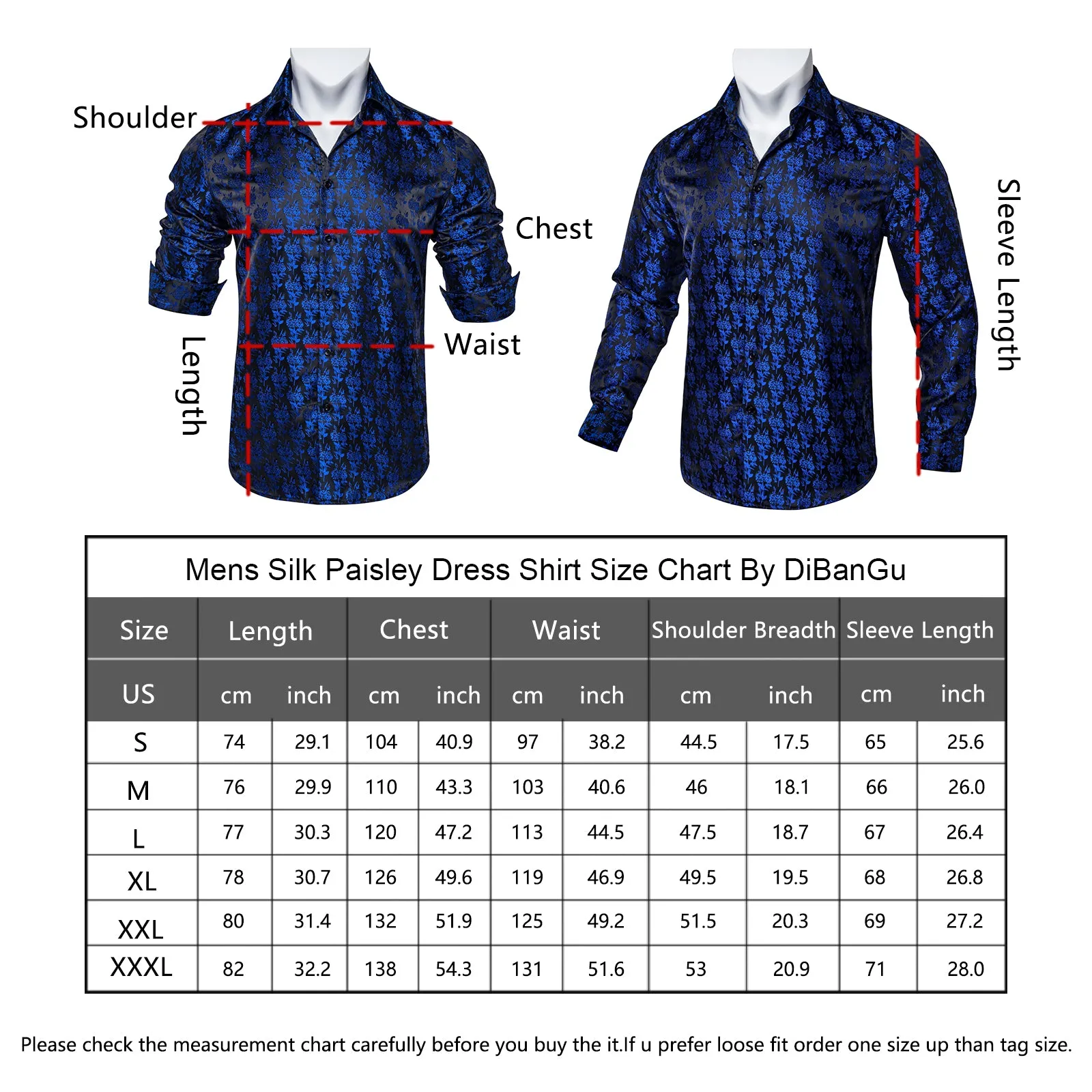 Black Golden Floral Silk Men's Long Sleeve Shirt