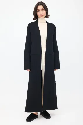 Black Knit & Woven Ariane Coat