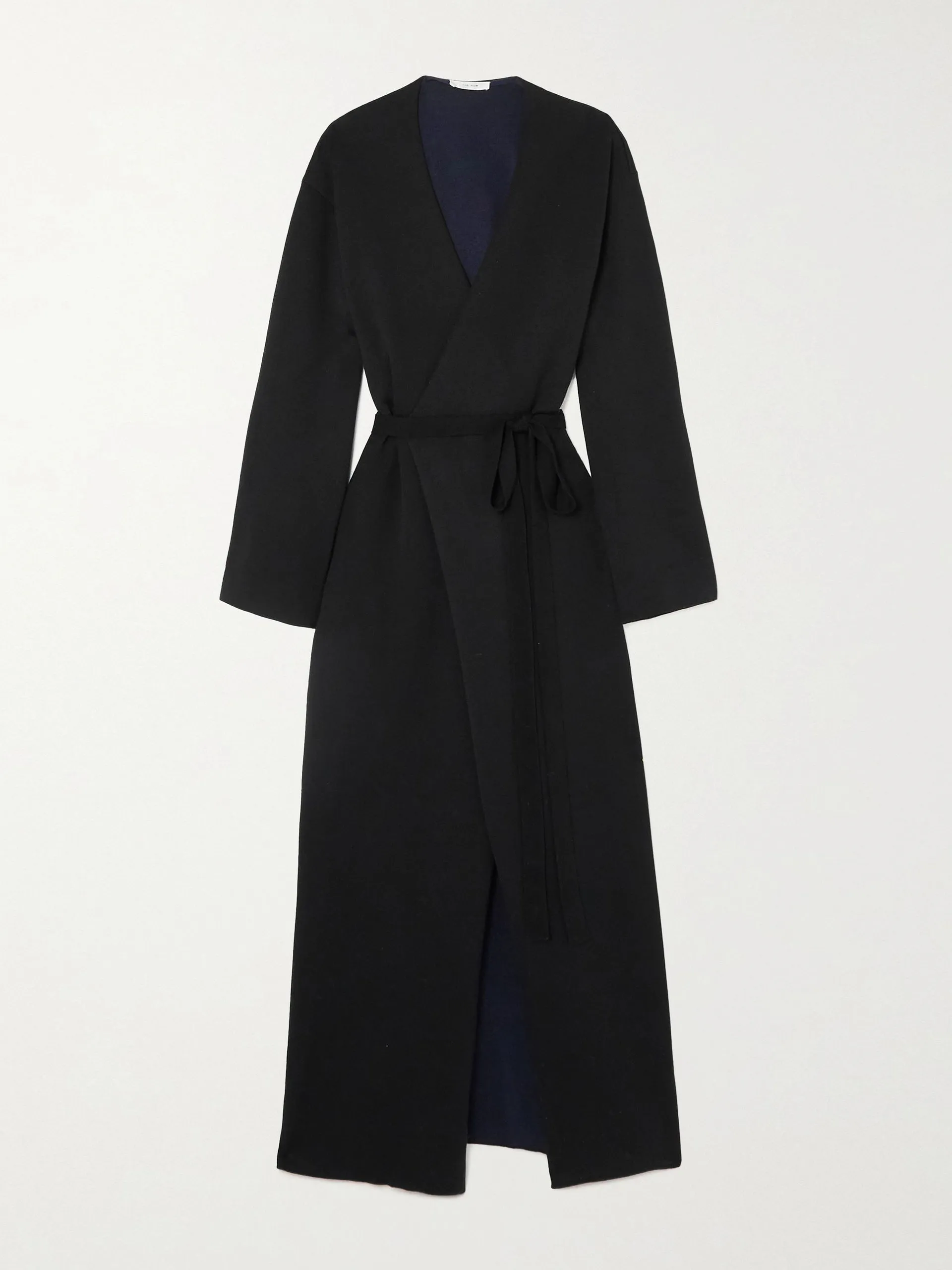 Black maxi wrap dress