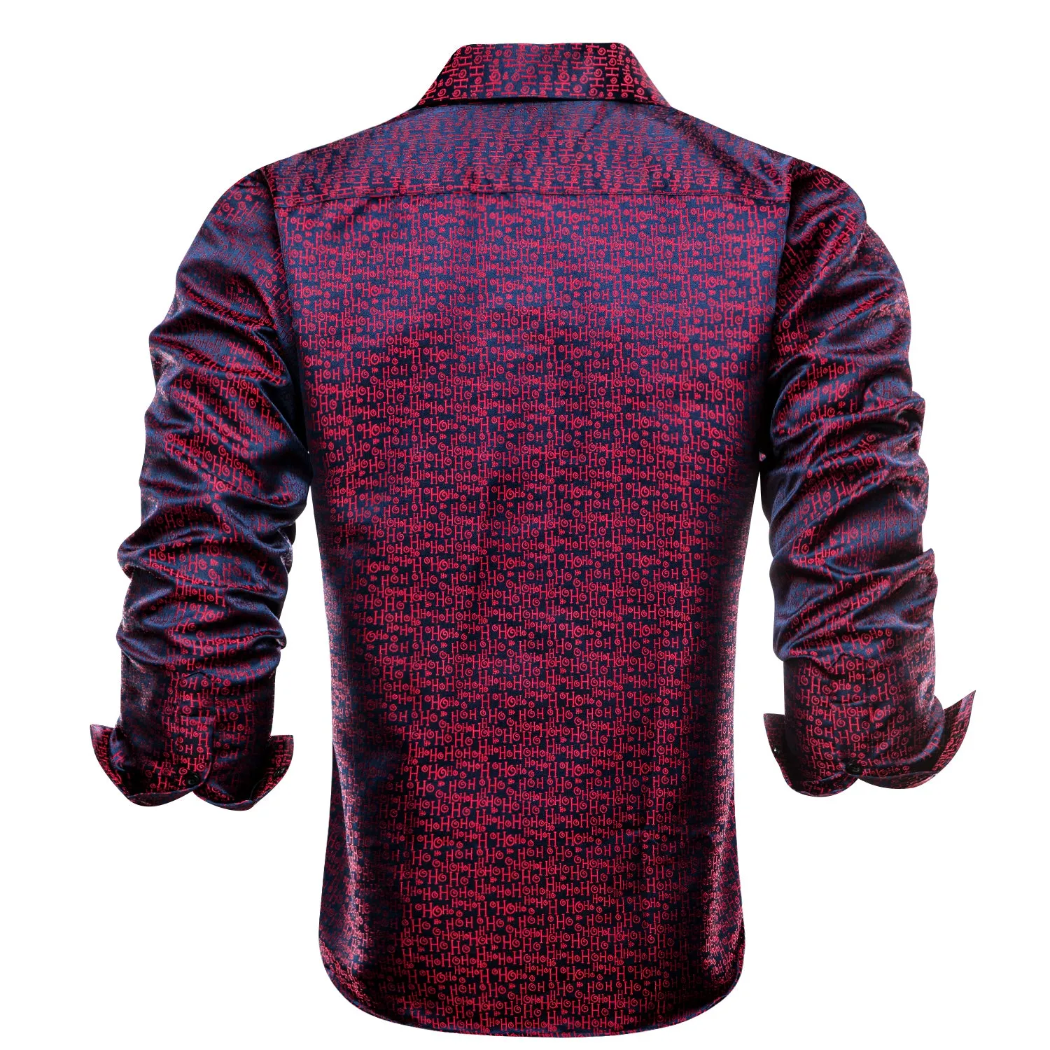 Black Red Novelty Men's Long Sleeve Shirt