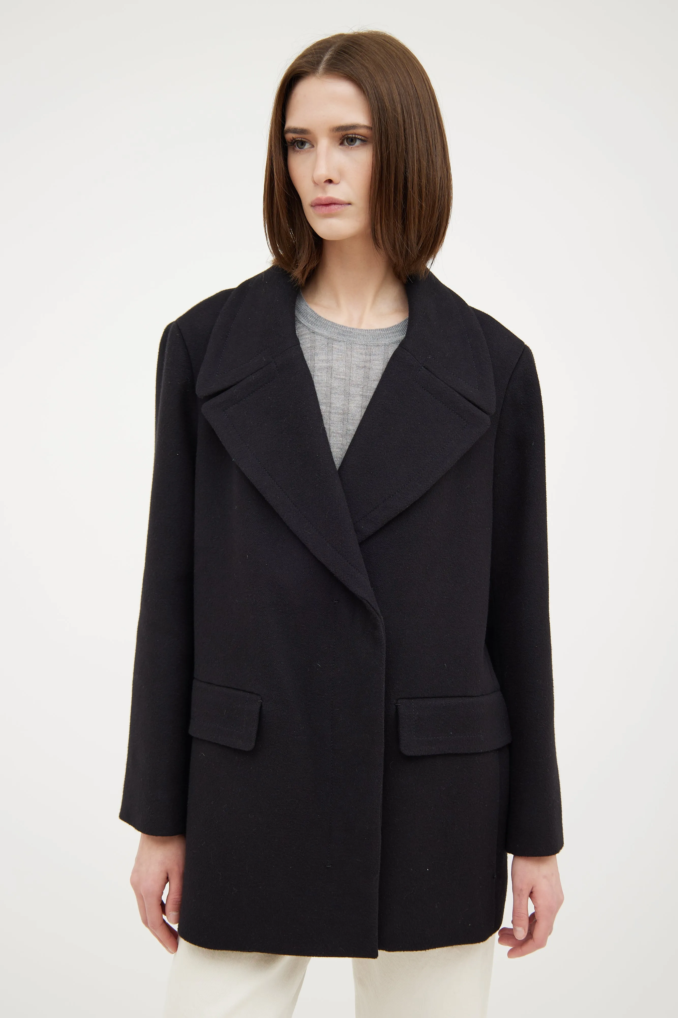 Black Wool Pea Coat