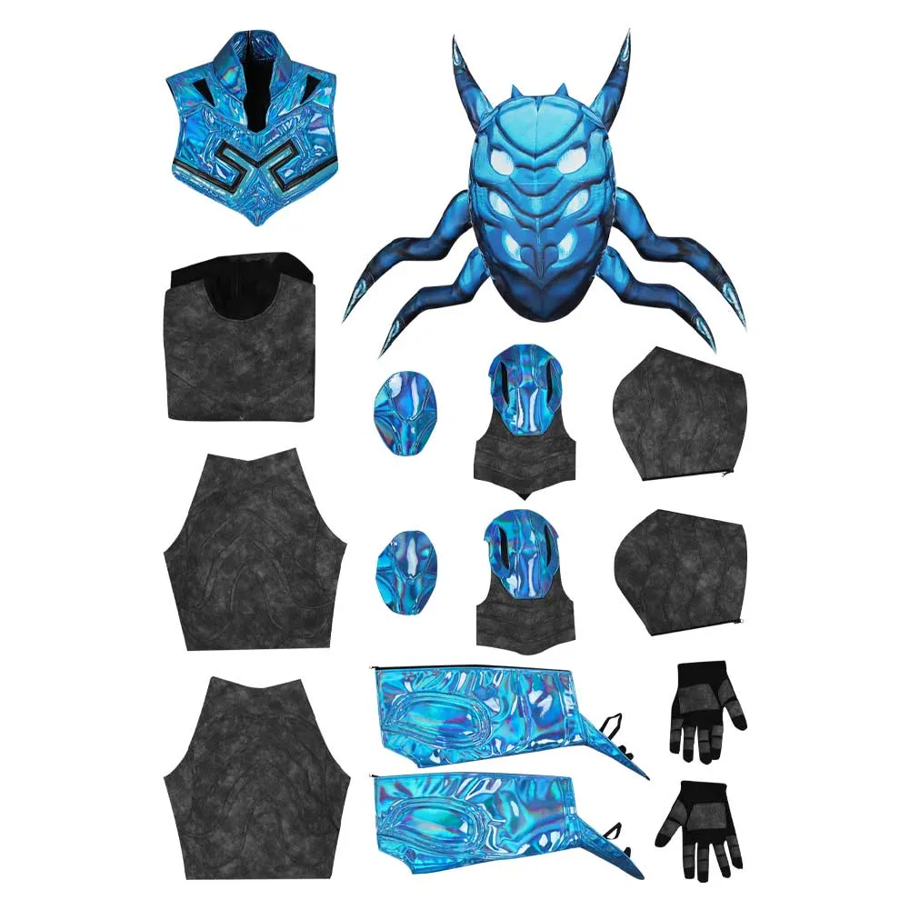 Blue Beetle Jaime Reyes Jumpsuit Outfits Party Carnival Halloween Cosplay Costume