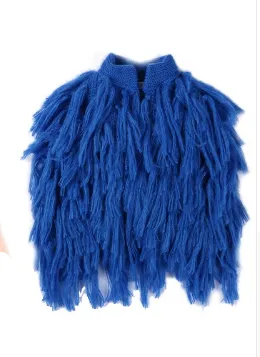 Blue Fringe Vest