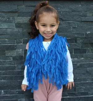 Blue Fringe Vest