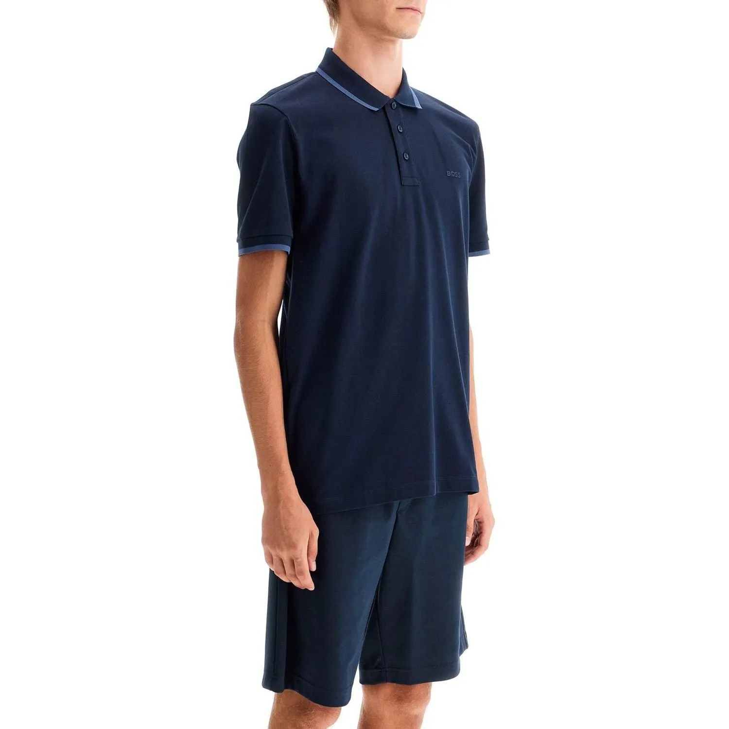 Boss polo shirt with contrasting edges