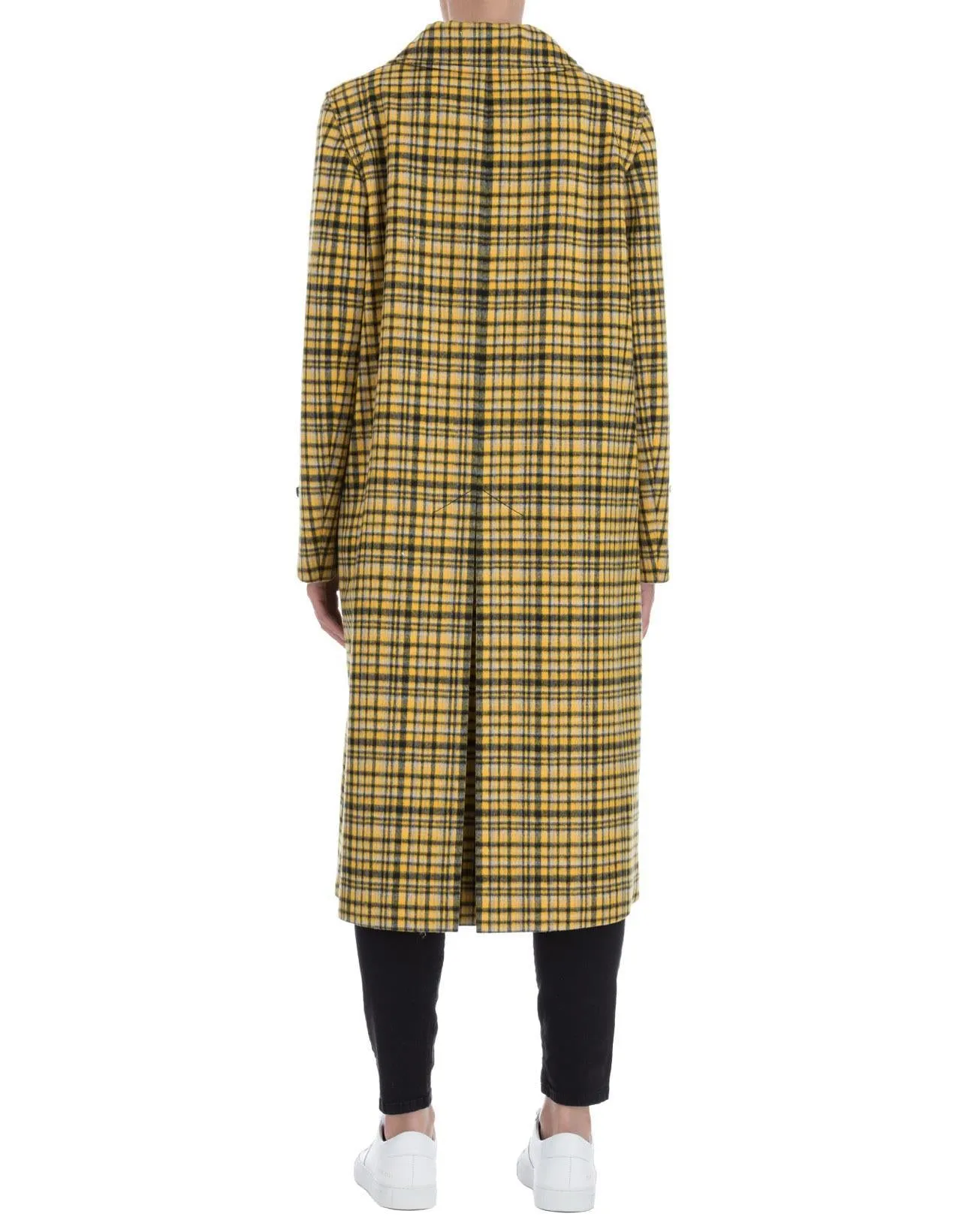 Bottega Veneta Squared Print Long Coat