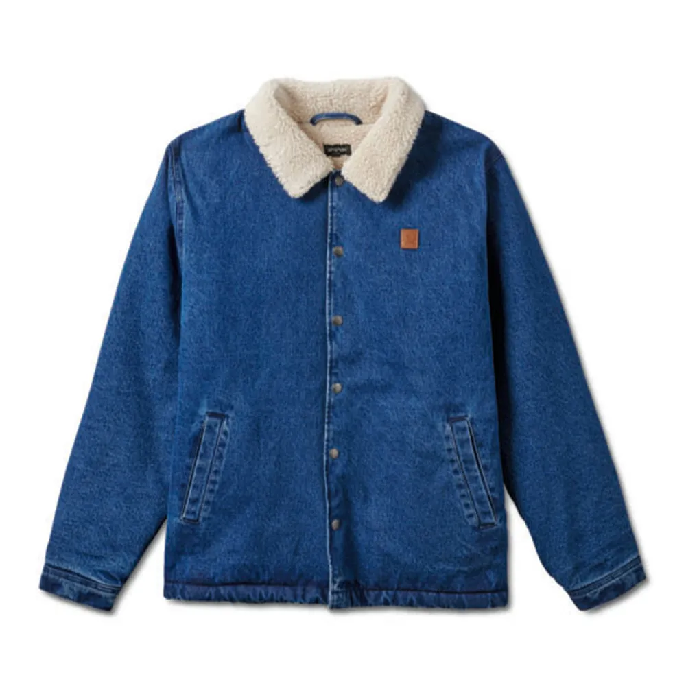 Brixton - Beta Sherpa Lined Coaches Jacket Worn Indigo