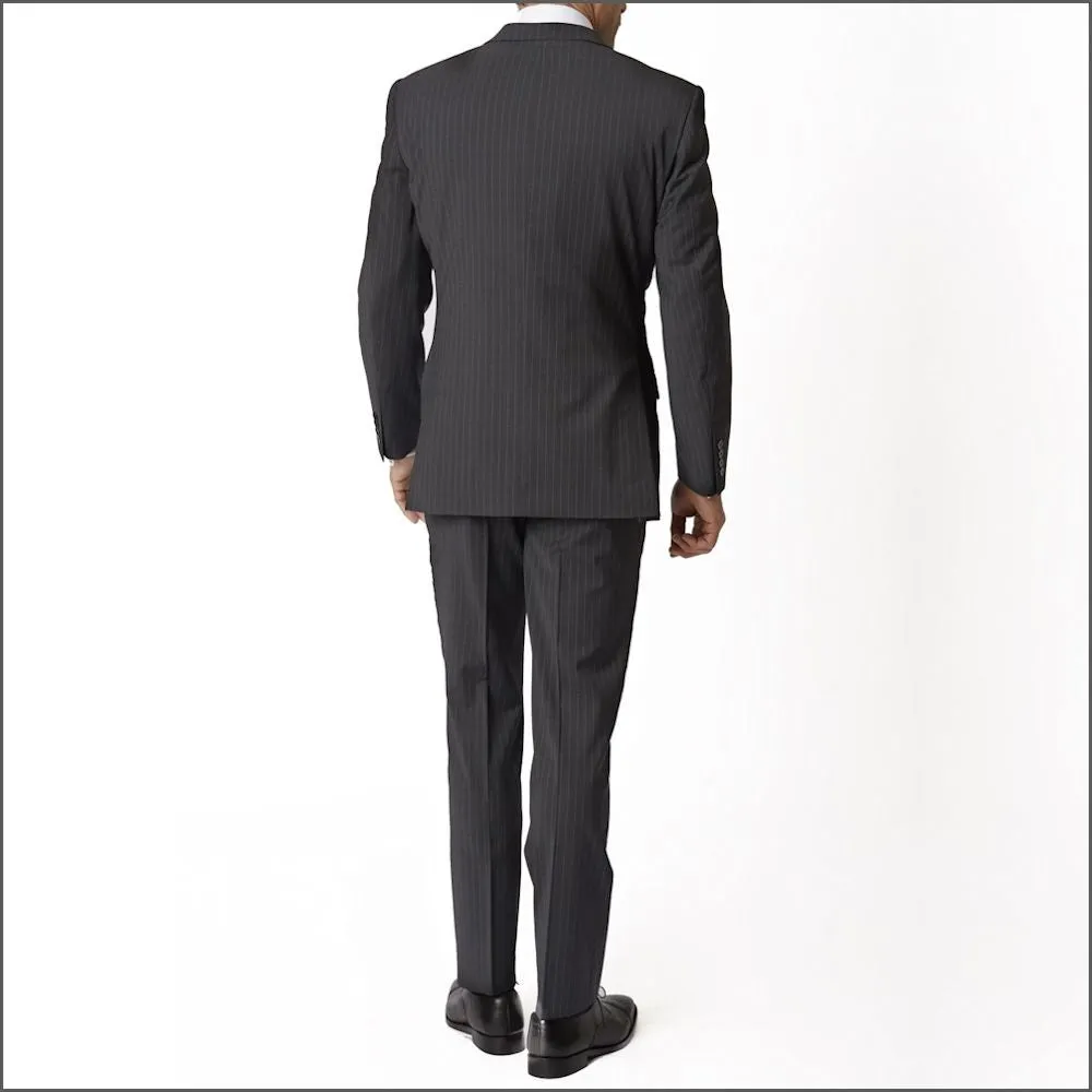 Brook Taverner Avalino Charcoal Pinstripe Suit--