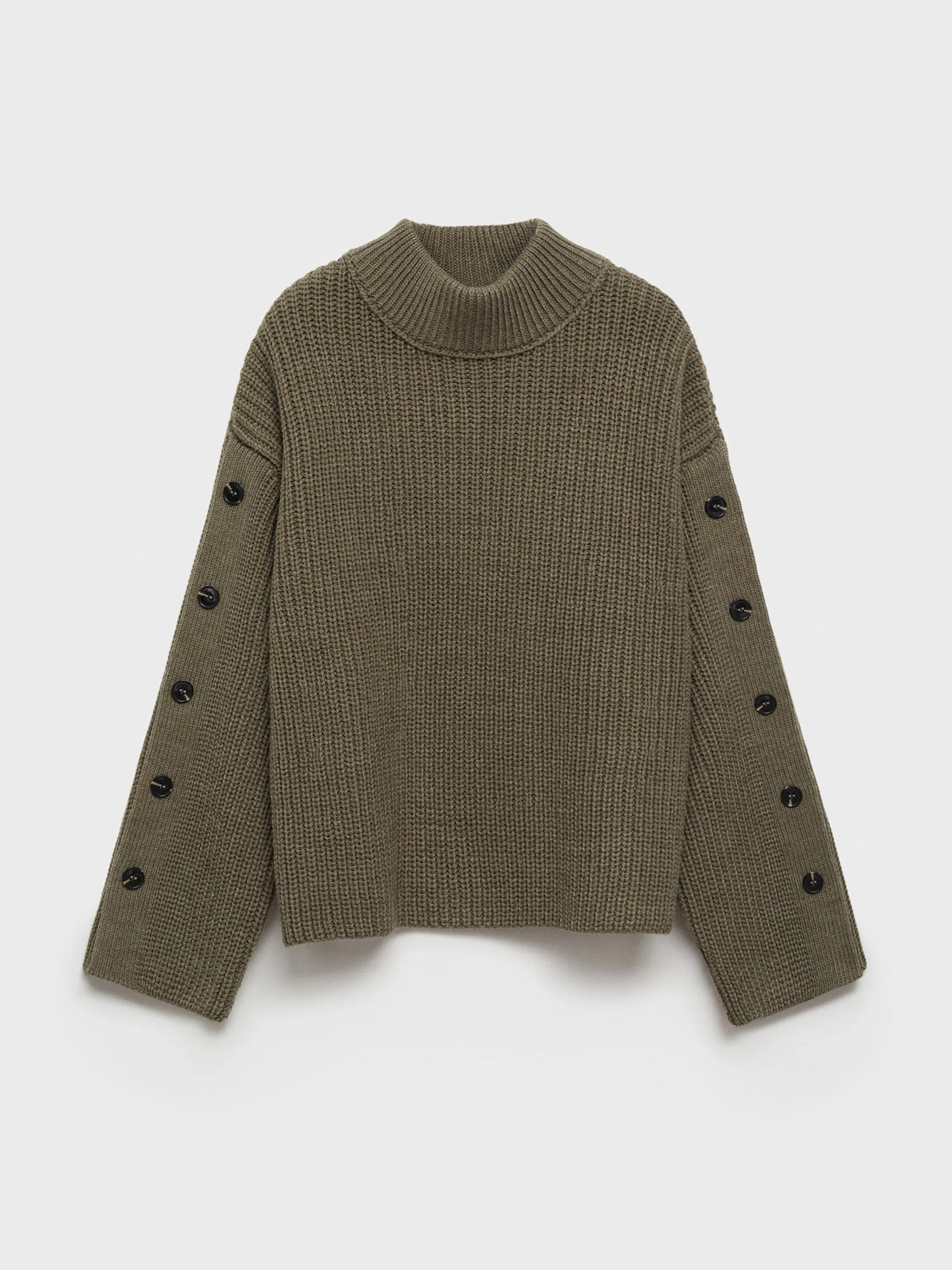 Buttons detail knit sweater