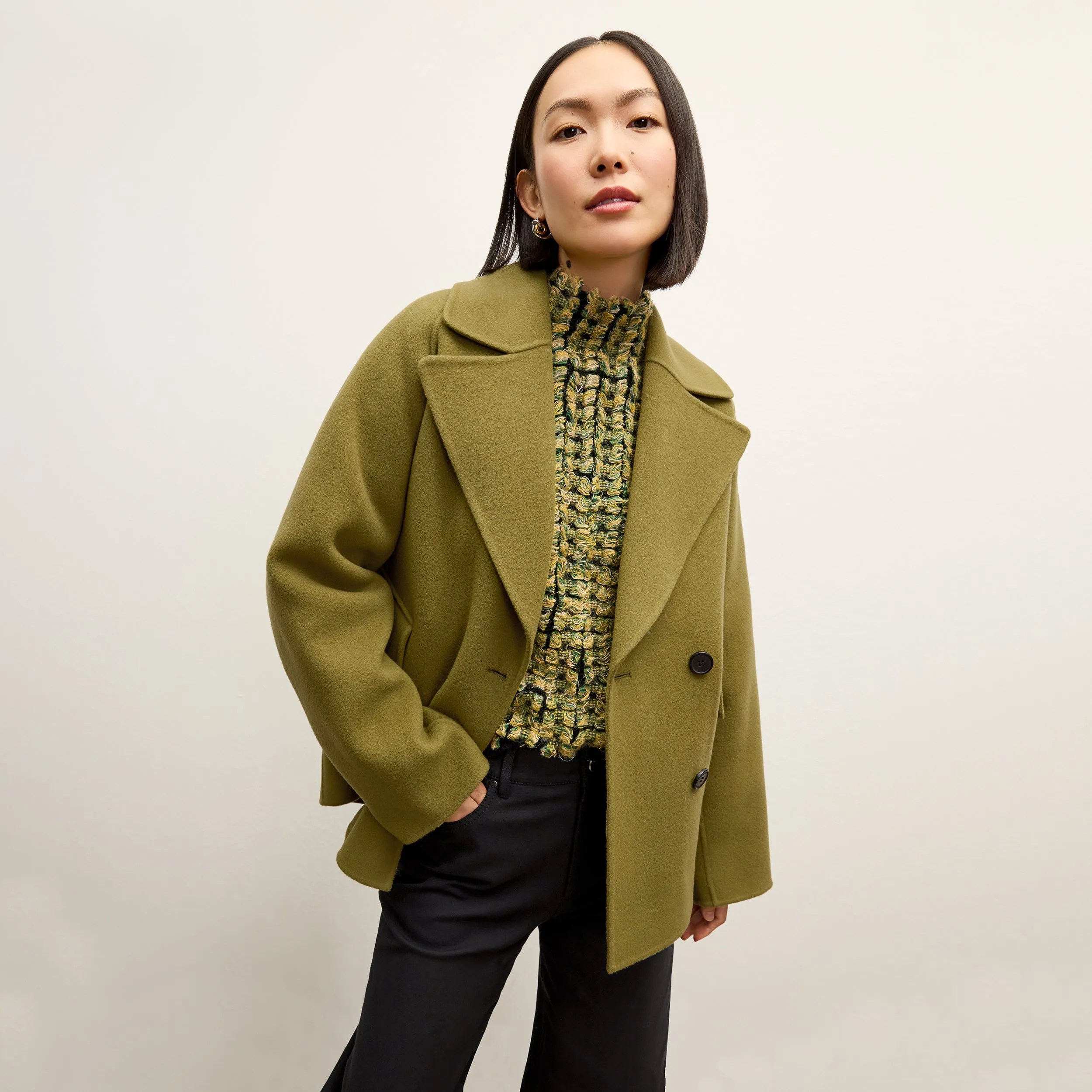 Calista Coat - Double-Face Wool :: Pistachio