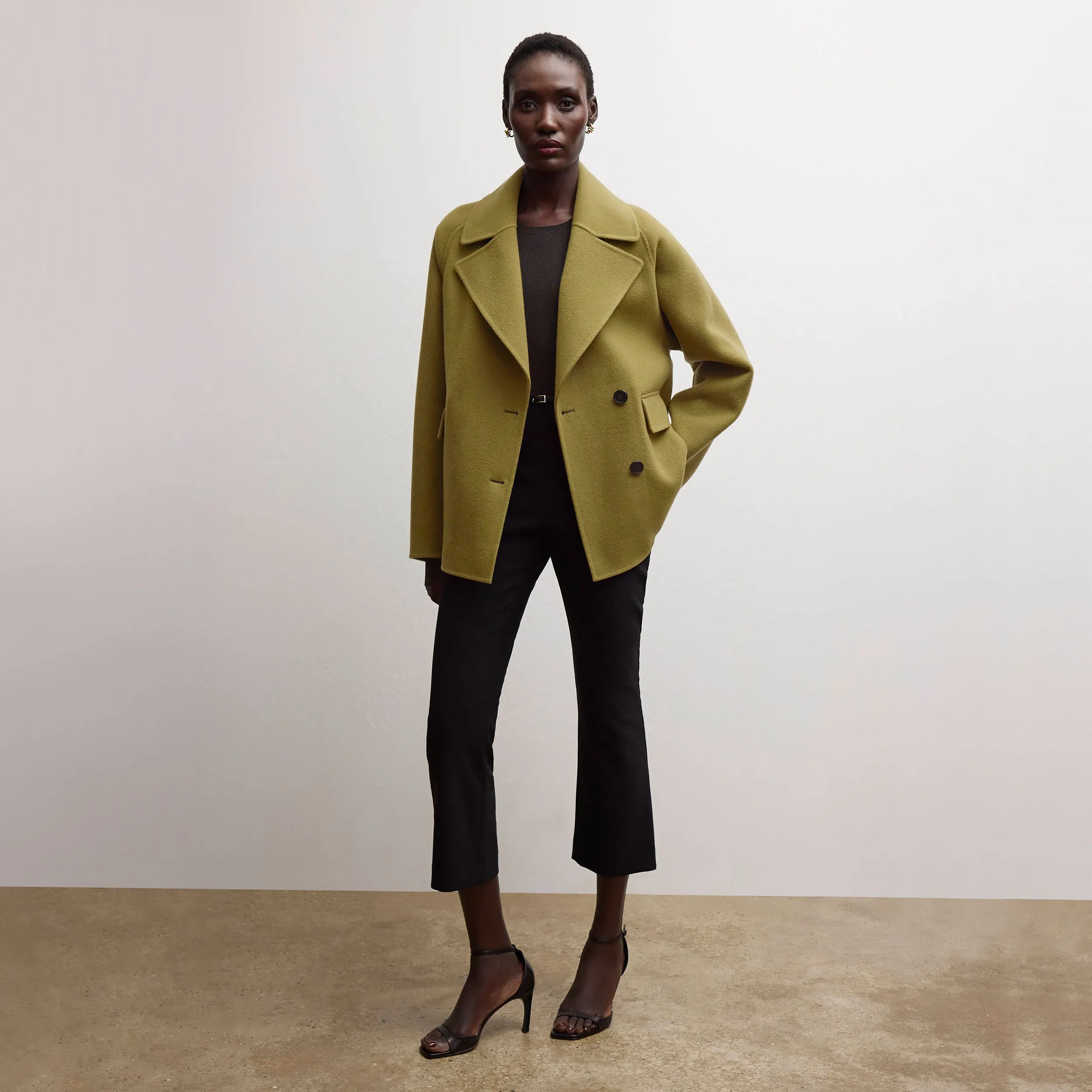 Calista Coat - Double-Face Wool :: Pistachio