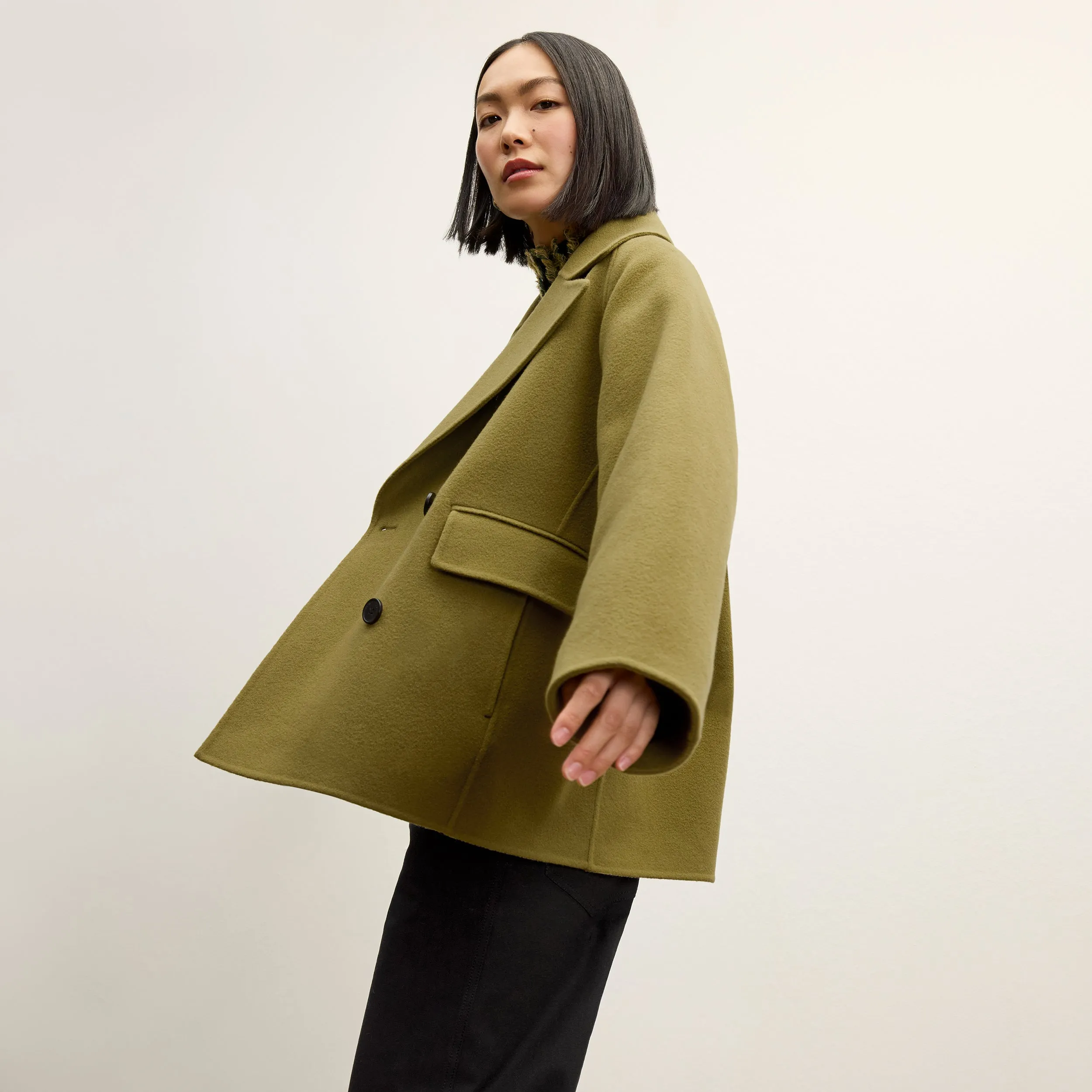 Calista Coat - Double-Face Wool :: Pistachio