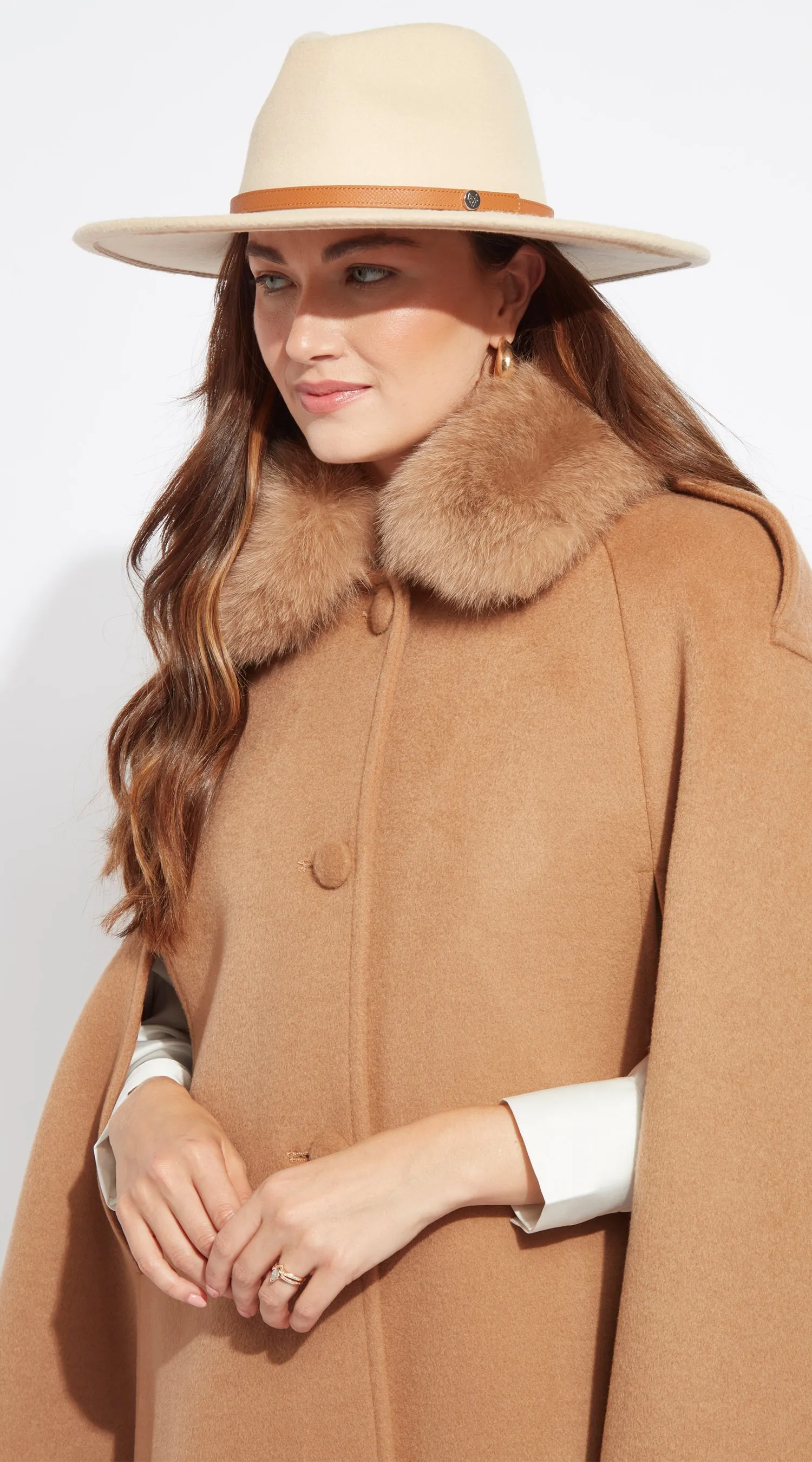 Cashmere Cape Coat - Camel