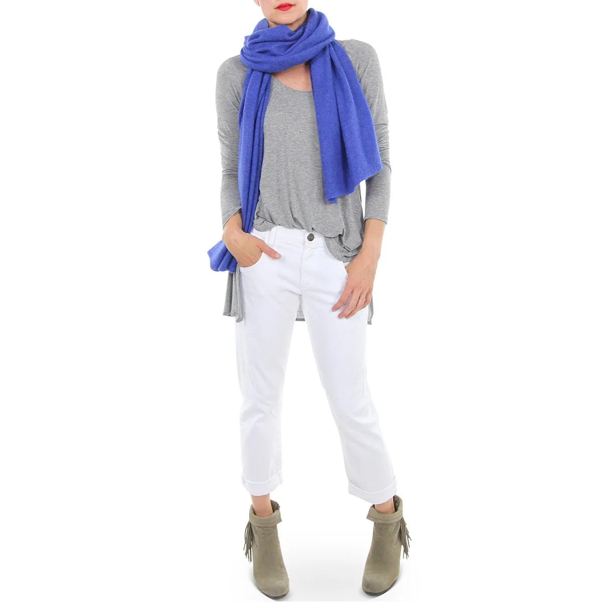 Cashmere Scarf - Neptune Blue