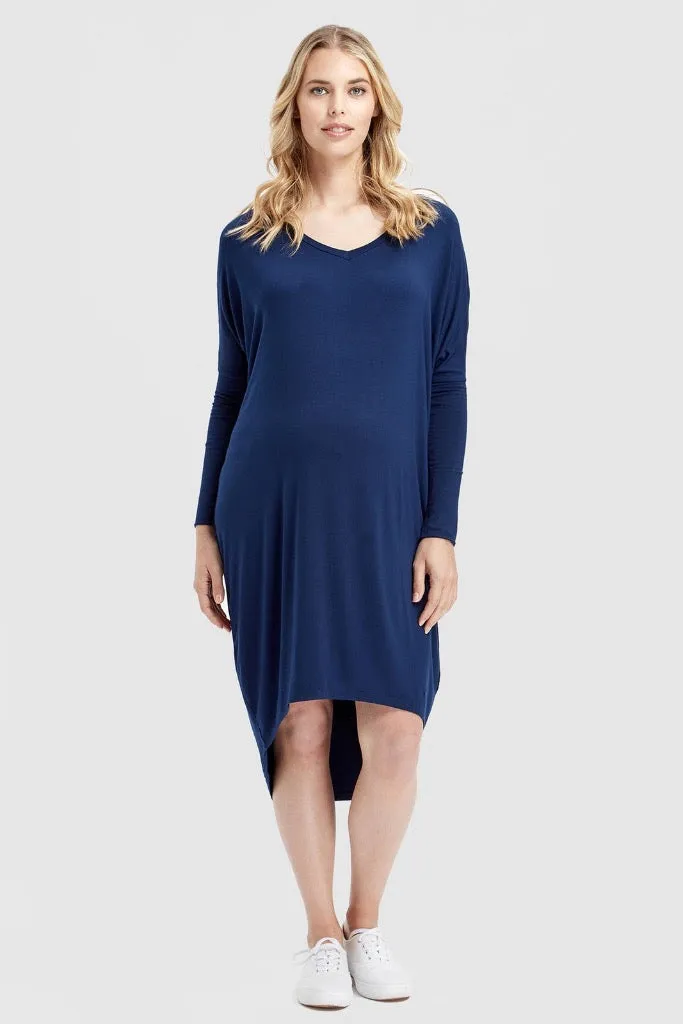 Catherine Maternity Dress - Navy