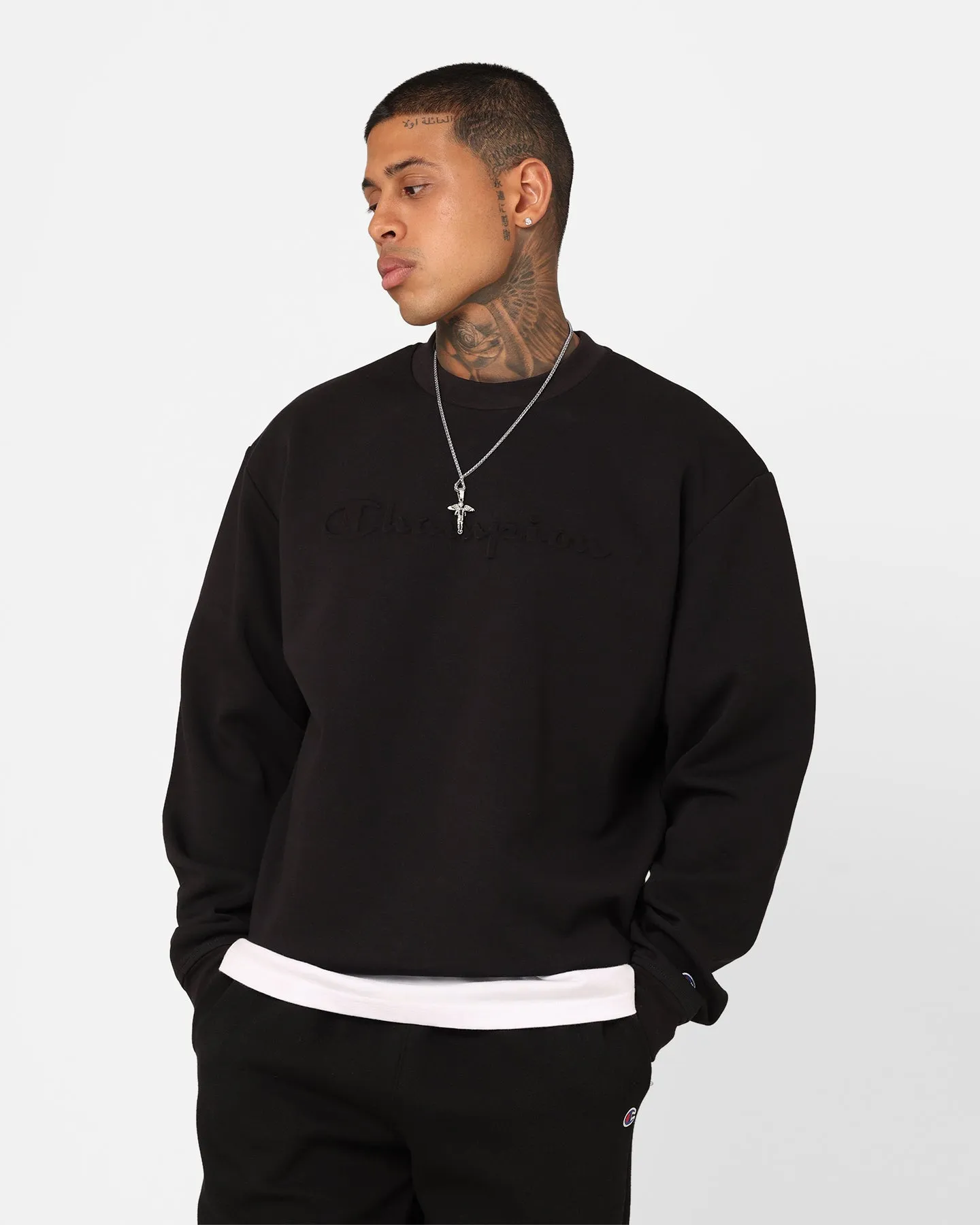 Champion Rochester Tech Crewneck Black