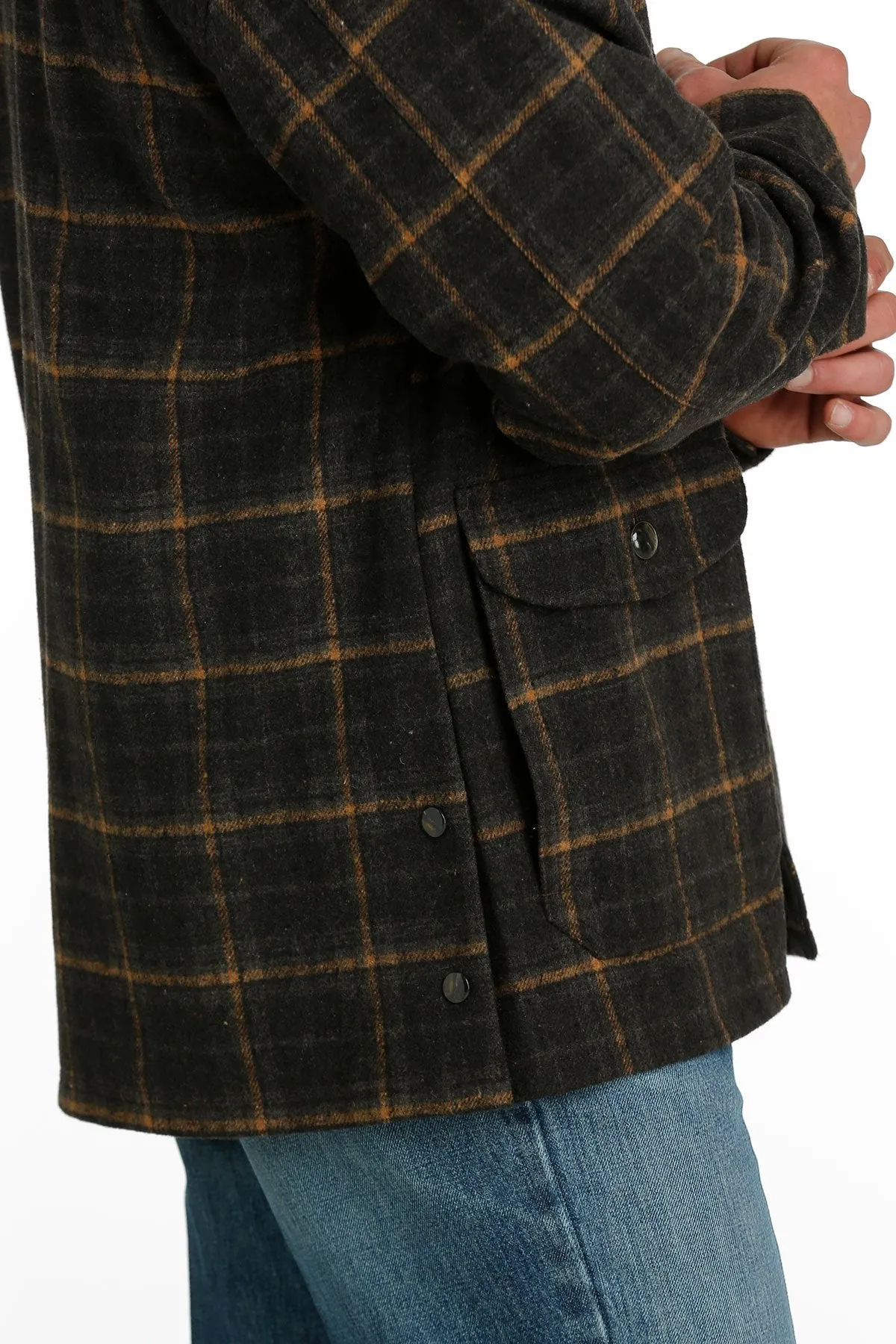 Cinch Men's Brown Plaid Ranch Coat